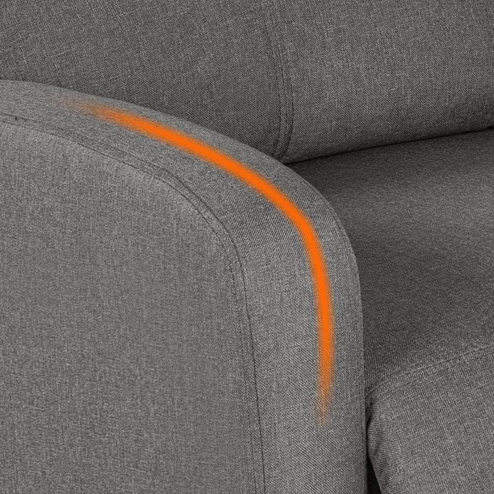 Sofa Adjustable Recliner Chair Fabric Relining Armchair Sofa for Home Theater/Living Room Gray