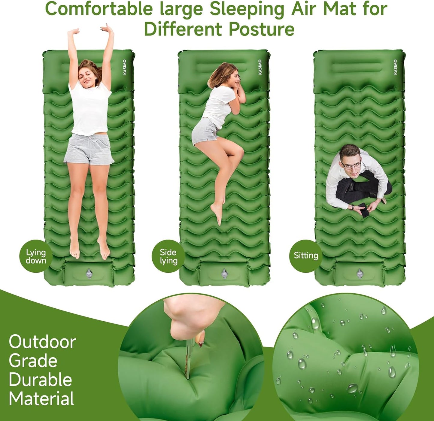 Air Single Mattress Self-inflating Bed with Built-in Pump & Pillow Compact