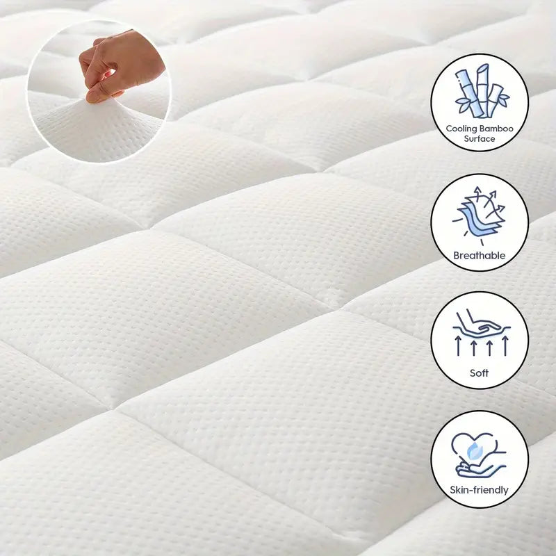 Extra Firm 7+3 Reversible Mattress Topper For Back Pain Relief - Hard Topper