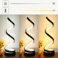 Novelty spiral shape table lamp light USB LED night studio bedroom living room