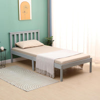 Wooden Bed 3ft Single Single Pine Bed Frame White Shaker Style Bedroom