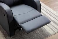 Sofa Contemporary Boston Grey Leather 1 Seater Recliner  stitching detail on seat