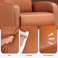 Sofa Recliner Armchair Single Padded Seat PU Leather Sofa Lounge Home Living Room