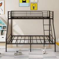 Bunk Bed Single Over Double Bunk Bed Frames with Ladder Storage