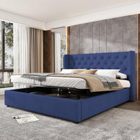 Ottoman Bed Upholstered Bed with Hydraulic Storage, Lift Up