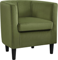 Sofa Velvet Tub Chair, Modern Upholstered Armchair, Accent Club Sofa Chair, Barrel Corner chair