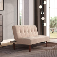 Sofa Bed 2 Seater Occasional Sofa Linen Fabric Single Corner Sofa Couch Settee Recliner Sleeper