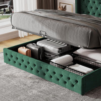 Ottoman Bed Upholstered Bed with Hydraulic Storage, Lift Up