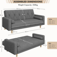 Sofa Convertible Sofa Bed Fabric Sofa Couch Click Clack Modern Sleeper Sofa Settee