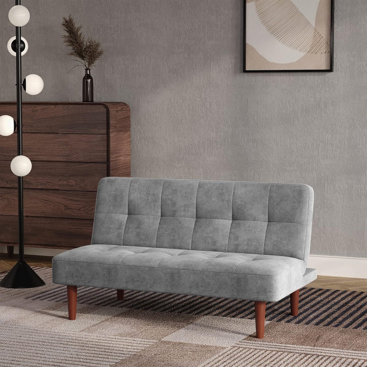 Sofa Bed 2 Seater Occasional Sofa Linen Fabric Single Corner Sofa Couch Settee Recliner Sleeper Sofa