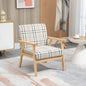 Sofa Modern One Seater Sofa for Living Room, Linen Fabric Small Couch