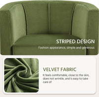 Sofa Velvet Tub Chair, Modern Upholstered Armchair, Accent Club Sofa Chair, Barrel Corner chair