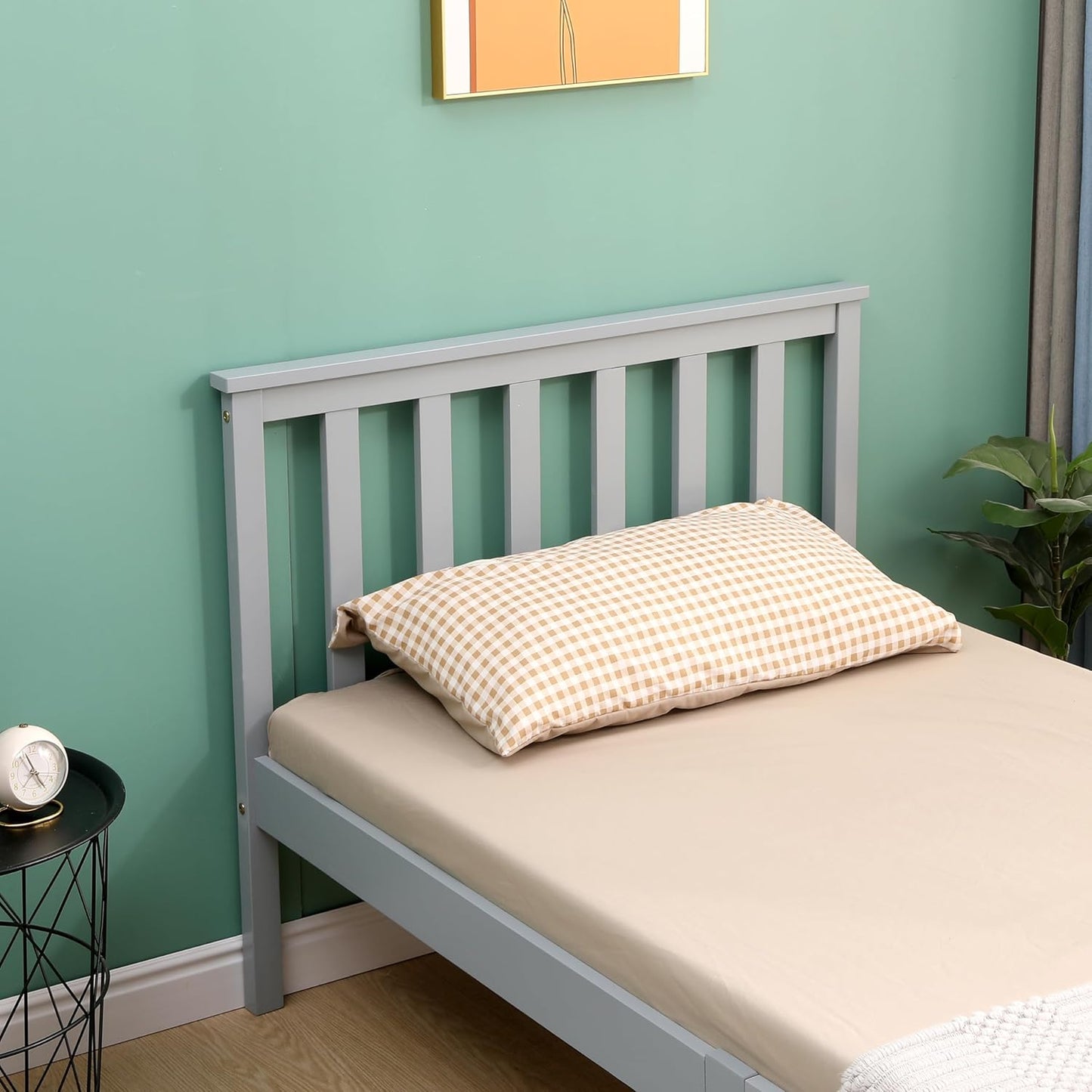 Wooden Bed 3ft Single Single Pine Bed Frame White Shaker Style Bedroom