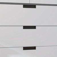 Wardrobe 2 Door Modern Wardrobe with 3 Drawers and Hanging Rod for Bedroom, GREY