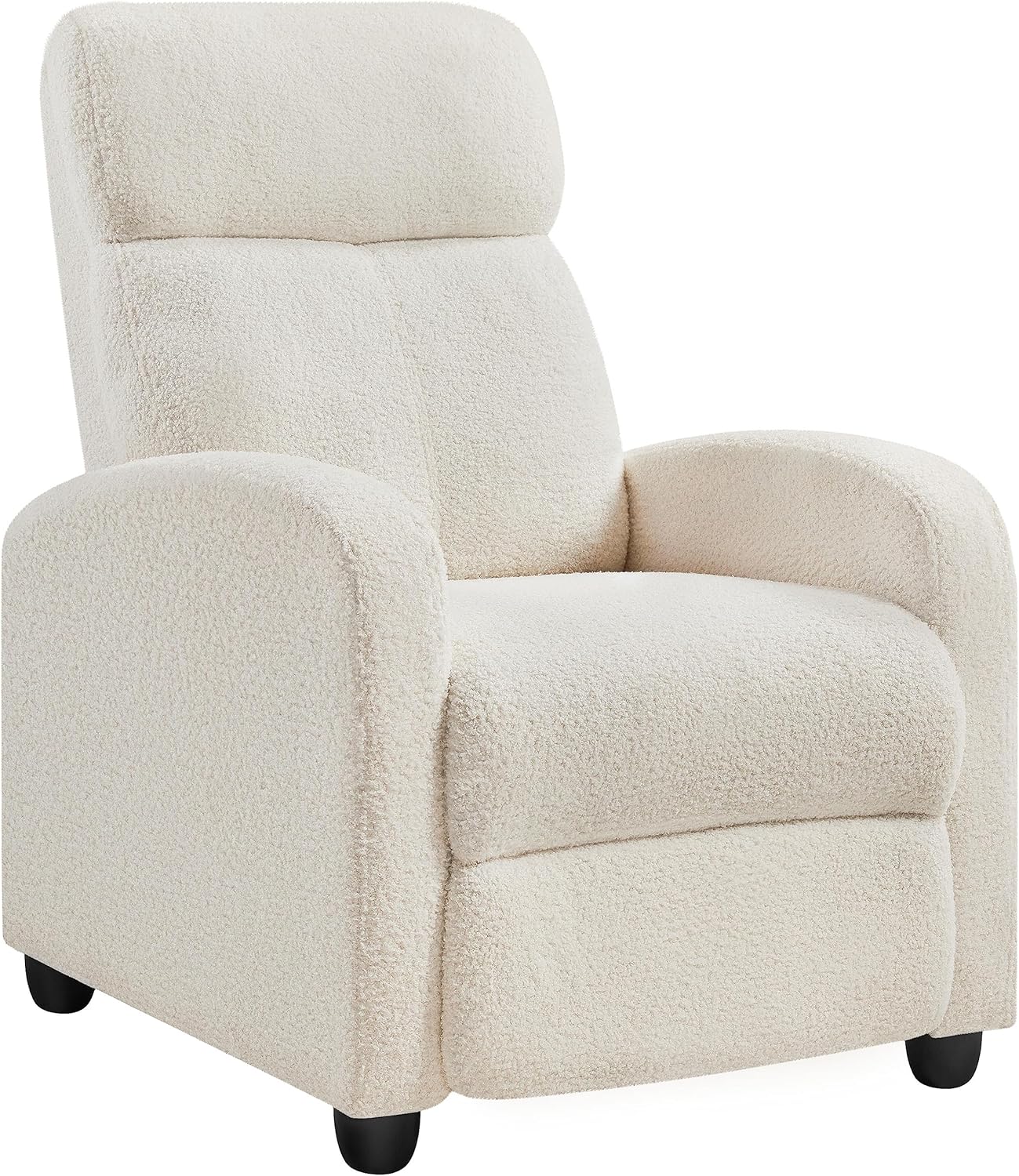 Sofa Recliner Chair Small Recliner Armchair Adjustable Single Chair Boucle Fabric Recliner