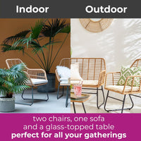 Garden Sofa Patio Furniture Wicker Rattan Chair Table Sofa Outdoor Indoor