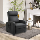 Sofa Recliner Armchair, Massage Faux Leather Push Back Sofa Reclining Chair with Adjustable Leg