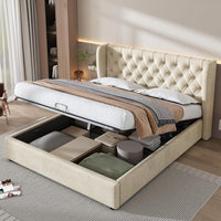 Ottoman Bed Upholstered Bed with Hydraulic Storage, Lift Up