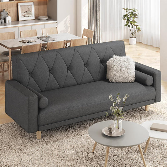 Sofa Convertible Sofa Bed Fabric Sofa Couch Click Clack Modern Sleeper Sofa Settee