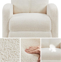 Sofa Recliner Chair Small Recliner Armchair Adjustable Single Chair Boucle Fabric Recliner