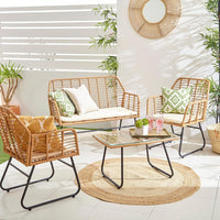 Garden Sofa Patio Furniture Wicker Rattan Chair Table Sofa Outdoor Indoor