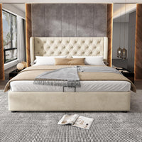 Ottoman Bed Upholstered Bed with Hydraulic Storage, Lift Up