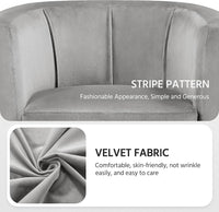 Sofa Velvet Tub Chair, Modern Upholstered Armchair, Accent Club Sofa Chair, Barrel Corner chair