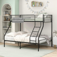 Bunk Bed Frame 3ft Single Over Small Double with Ladder Heavy Duty Metal