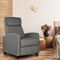 Sofa Adjustable Recliner Chair Fabric Relining Armchair Sofa for Home Theater/Living Room Gray