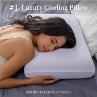 Gel Cooling Memory Foam Bed Rest Pillow, 1 Pack, Ventilated Lilac Dreamer, Reading