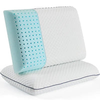 Ultra-Soft Memory Foam Pillow For Side, Back - Breathable Mesh Cover - X2