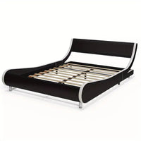 Kingsize PU Upholstered Bed Frame Platform Bed With High Headboard